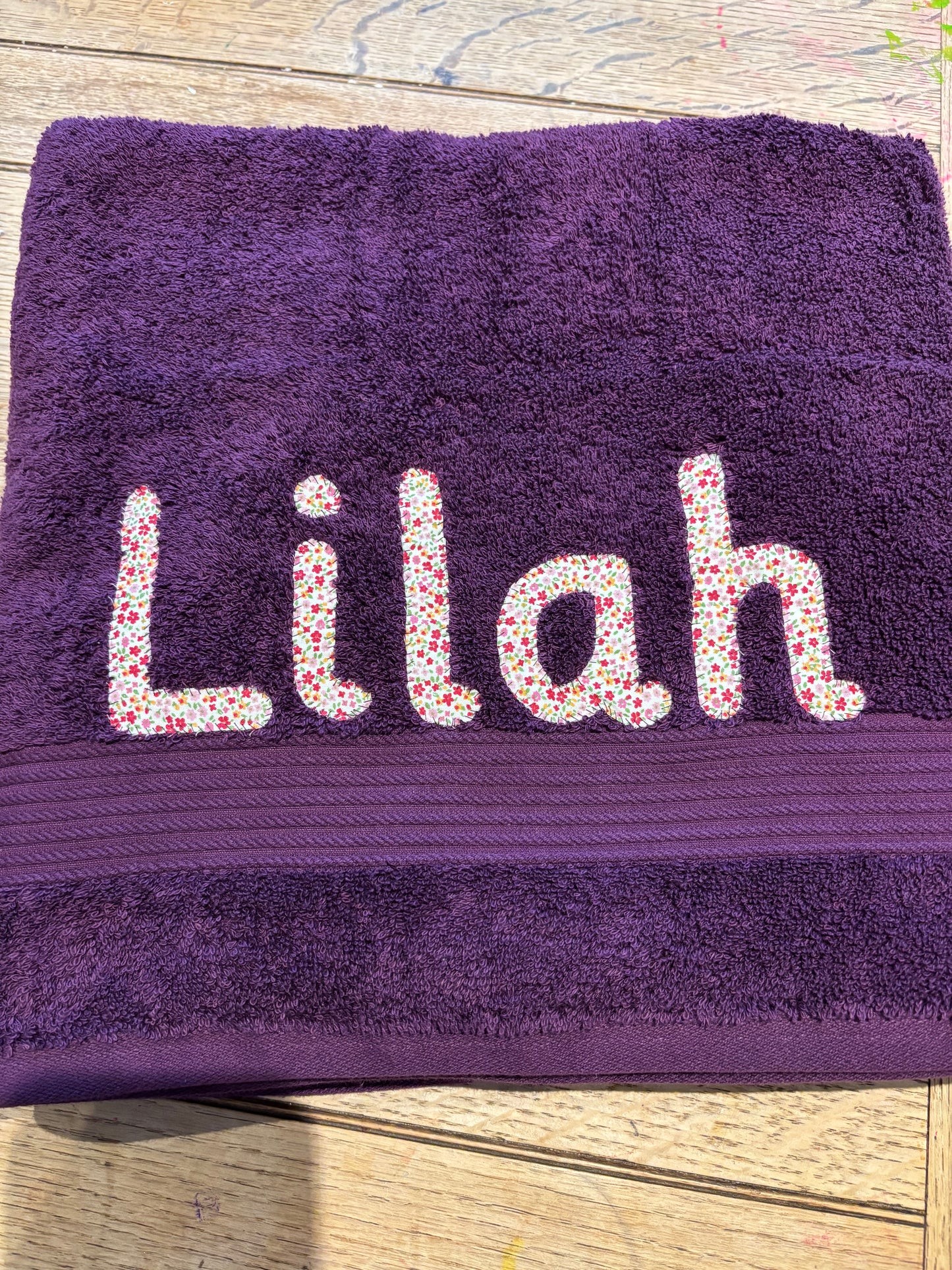 Grape Personalised Bath Towel