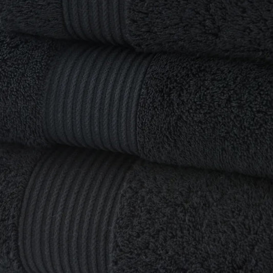 Black Personalised Bath Towel