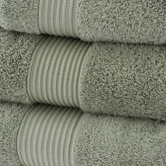 Sage Green Personalised Bath Towel