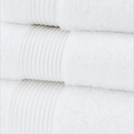 White Personalised Bath Towel